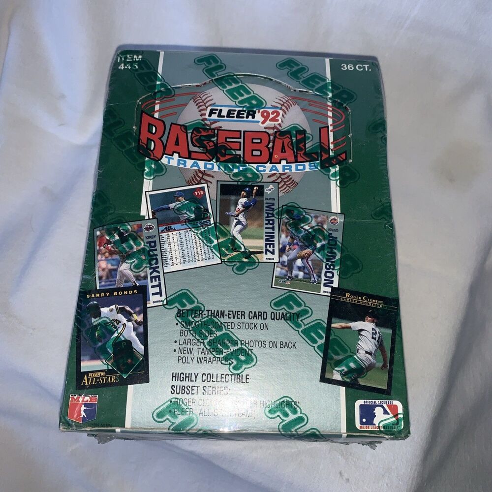 1992 Fleer Factory Sealed Baseball Card Box 36 Packs!